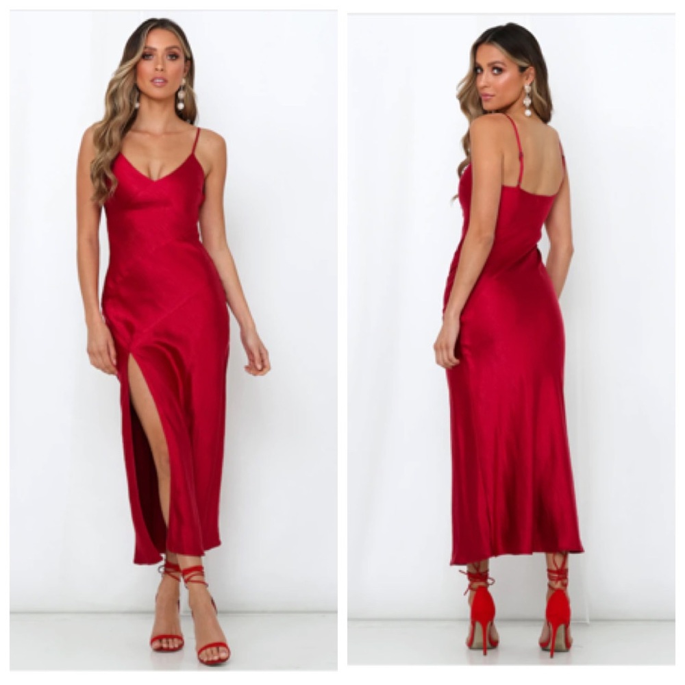 NEW! Hello Molly CRIMSON CLOVERS MAXI DRESS WINE